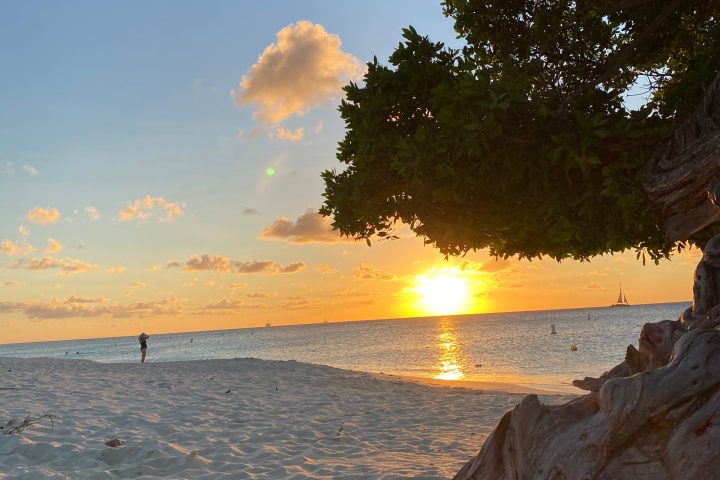 a sandy beach next to a body of water